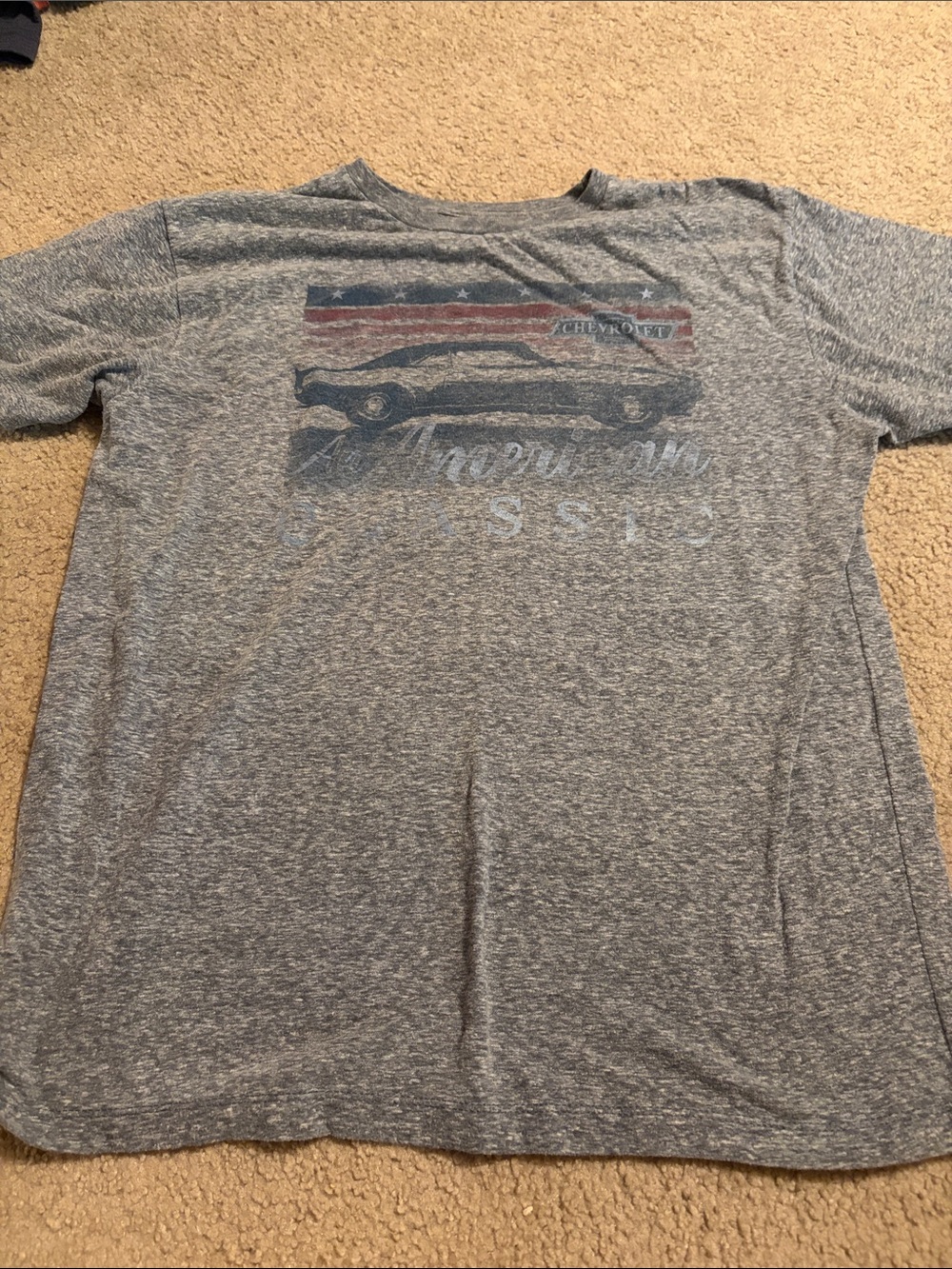 Men's Grey Chevrolet Graphic Short Sleeve Tee